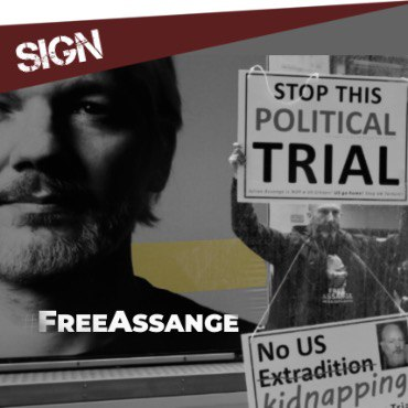 SIGN: US MUST WITHDRAW CHARGES AGAINST ASSANGE