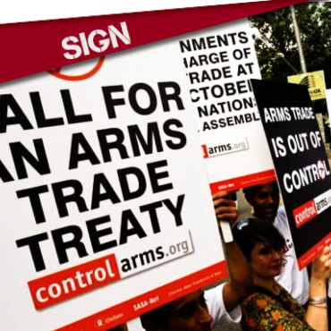 SIGN: AGAINST ARMS SALE